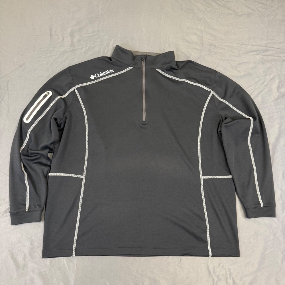 Columbia Golf Mens XXL Black Omni-Wick Shotgun 1/4 Zip Pullover 16S60ML